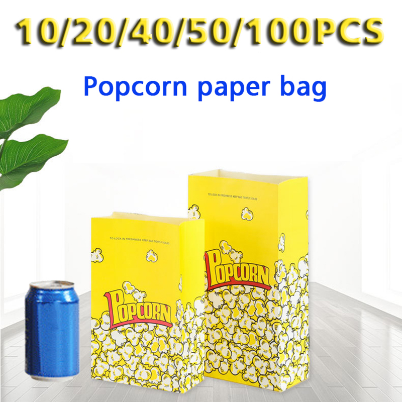 Food Snacks For Christmas - 10/20/30/50/100 Stück gelbe Papiertüten, Lebensmitteltüten für