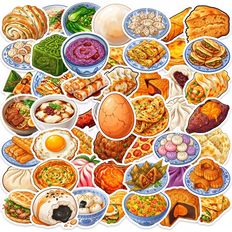 Food Good Snacks - 50 Stück chinesisches Essens-Tagebuch, nicht duplizierte