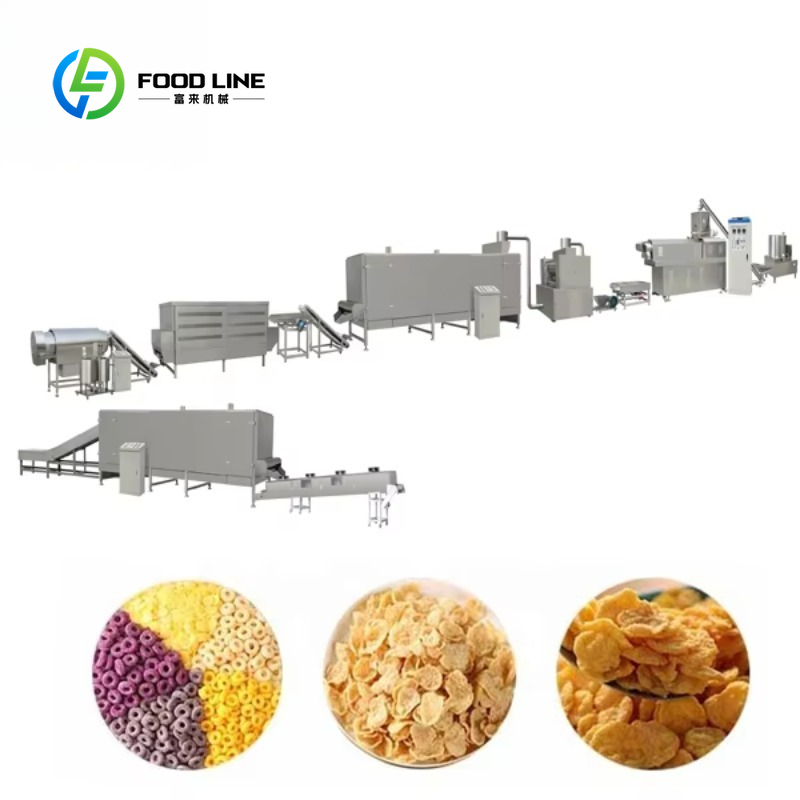 Food Snacks To Make - Kundenspezifische kostensparende automatische Cornflakes-Herstellungsmaschine, Produktionslinie für