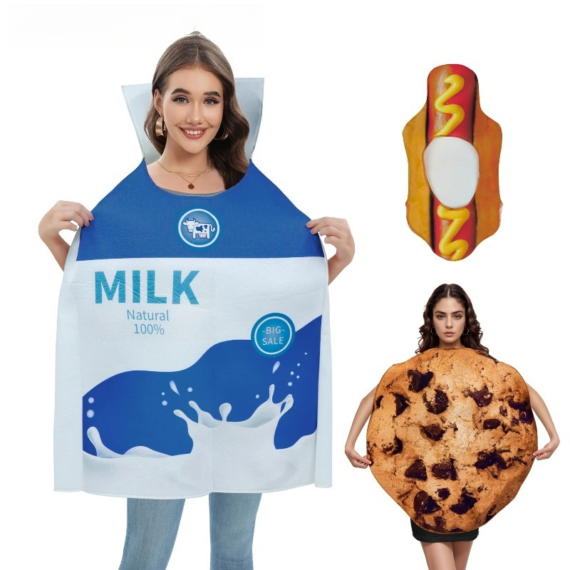 Matcha Cookie Box - Milchkarton-Keks-Cosplay-Kostüm für Erwachsene und Kinder, Halloween-Set,