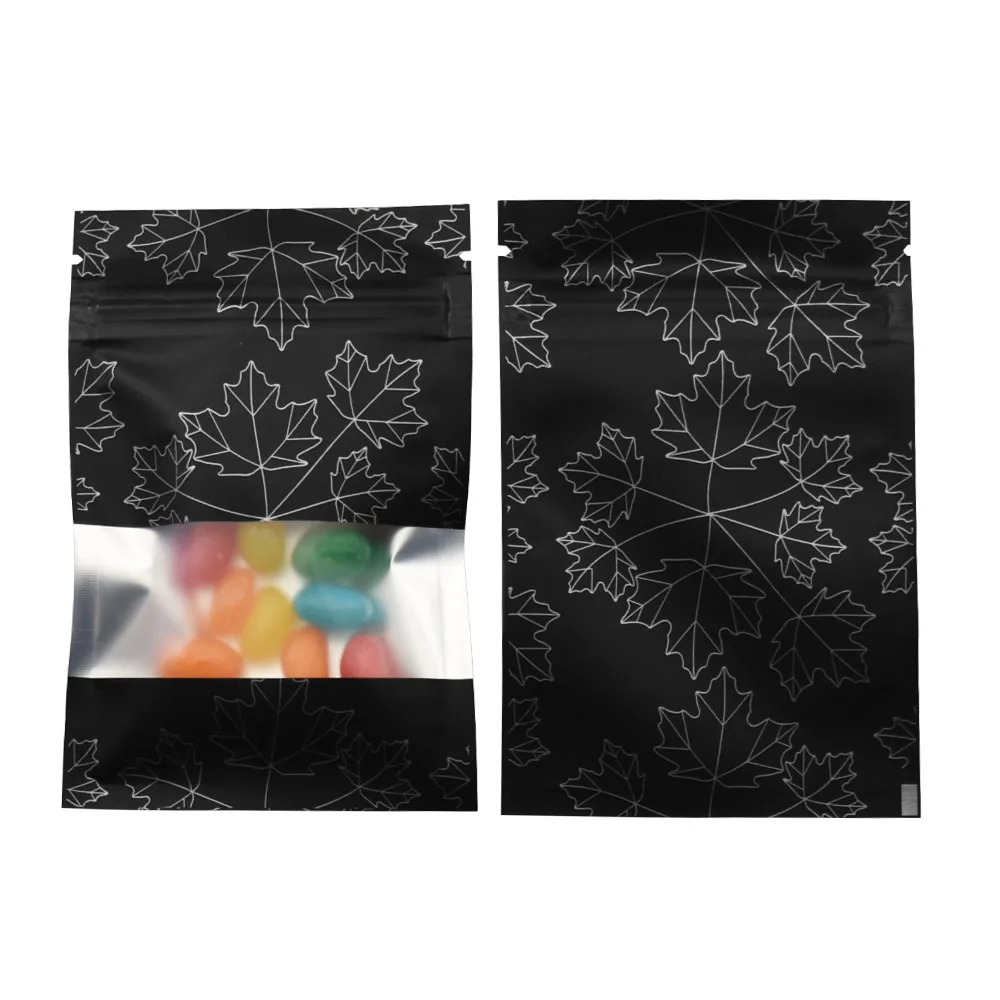Food Snacks For Christmas - 100 Stück Mylar-Folienbeutel mit Reißverschluss und
