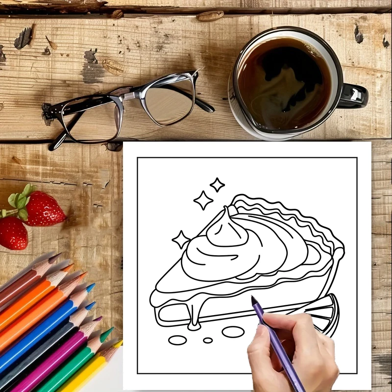 Einfaches Malbuch für Erwachse – Food Snacks Drawing Bewertung und Preis
