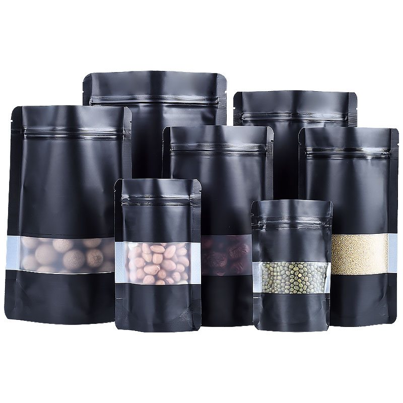 100PCS Stand-up Matte Schwarz  – Food Snacks For Christmas Bewertung und Preis
