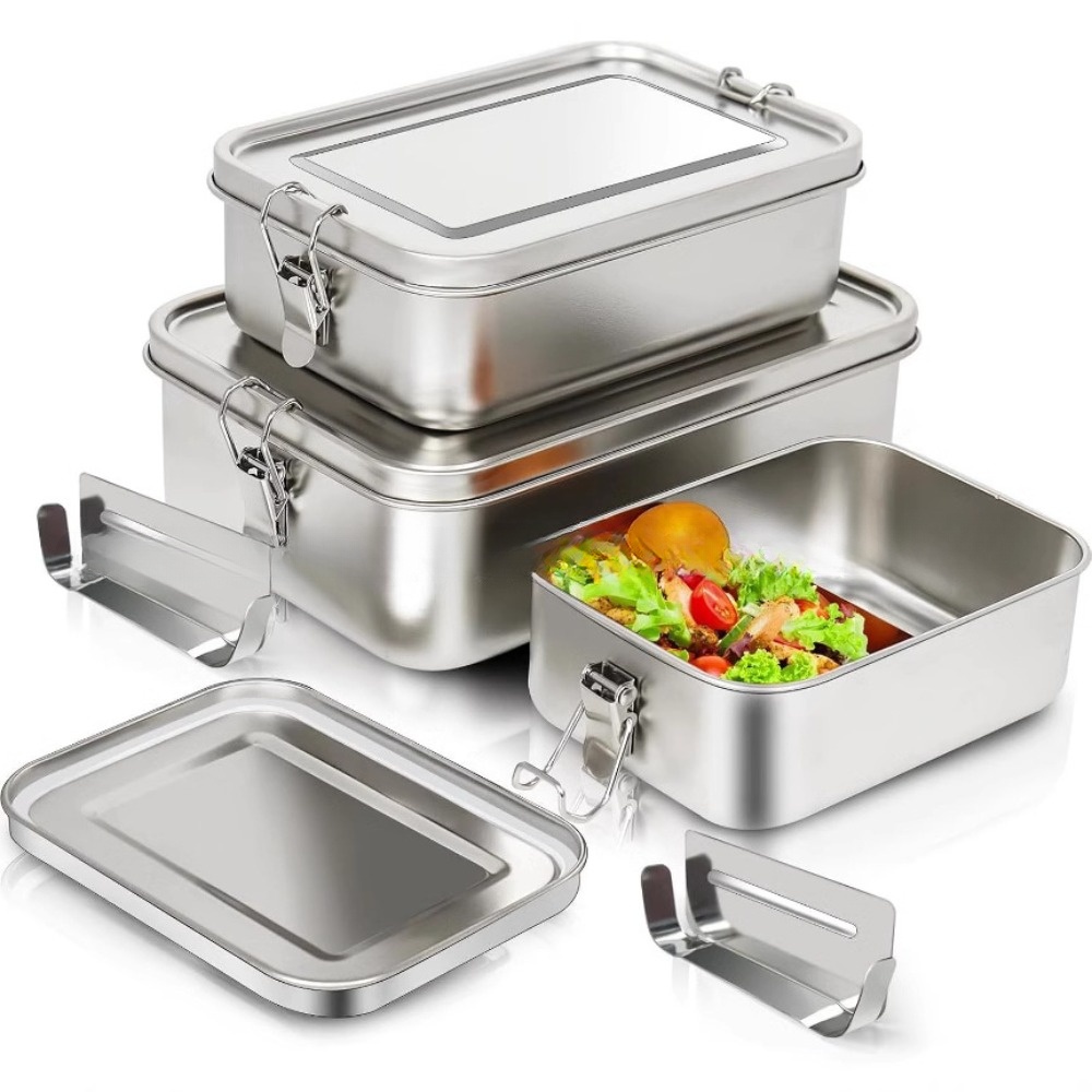 Edelstahl-Bento-Box, Metall-Lu – Food Snacks For School Bewertung und Preis
