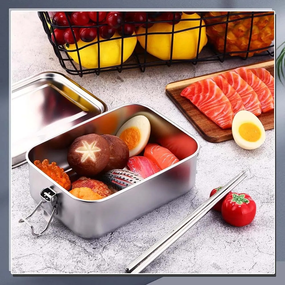 Edelstahl-Bento-Box, Metall-Lu – Food Snacks For School Bewertung und Preis